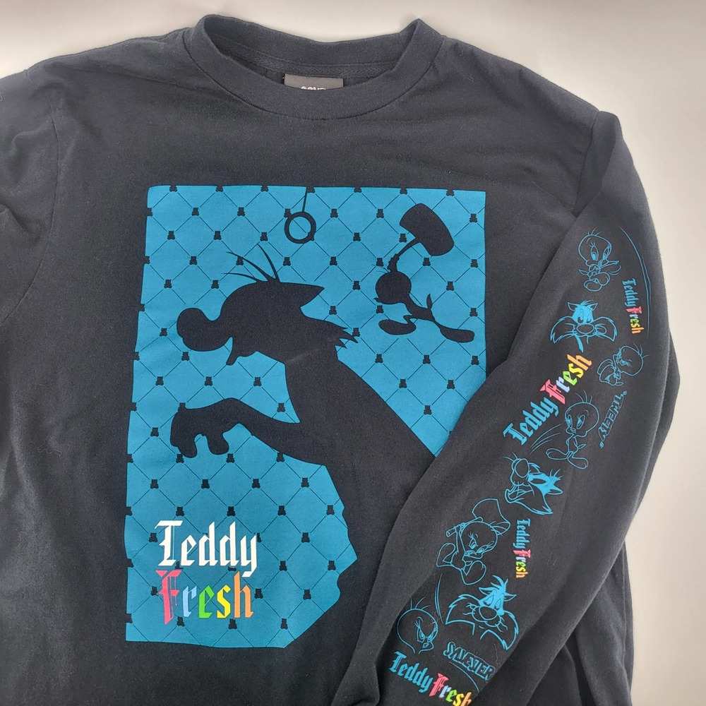 Looney Tunes x Teddy Fresh Elmer Fudd Graphic Long Sleeve T Shirt Small